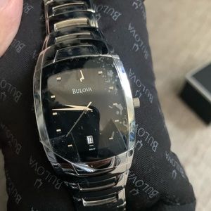 Mens BULOVA stainless steel watch. Priced to sell!